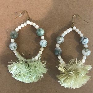 Lite green Tassel Earrings